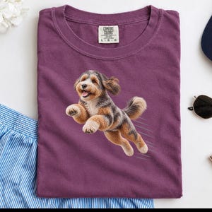 T-shirt Aussiedoodle, Cadeau Aussiedoodle, T-shirt croisé Berger Australien/Caniche, T-shirt Maman Aussiedoodle, Cadeau pour amoureux des chiens Aussiedoodle image 7