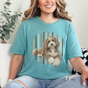 Cockapoo T Shirt, Cockapoo Dog Lover Gift, Brown Poodle Mix Tee, Dog Owner Shirt, Puppy Art Shirt image 10