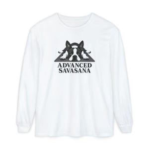 Boston Terrier Shirt, Advanced Savasana Yoga Gift, Funny Dog Lover Tee, Meditation Humorous Sweatshirt, Yogi Exercise Present Bild 14