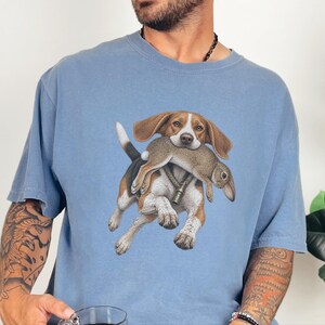 Camiseta de caza de beagle, regalo para cazadores de conejos, camiseta de perro sabueso, camiseta vintage para perros, regalo para deportistas al aire libre imagen 9
