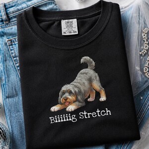 Camiseta elástica grande Comfort Colors Aussiedoodle Art, regalo divertido para amantes de los perros Doodle, camiseta para nuevos dueños de cachorros, para mamás y papás Goldendoodle, camiseta divertida para mascotas imagen 8