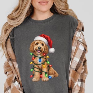 Christmas Cockapoo Shirt, Cockapoo Christmas Gift, Santa Paws Christmas, Holiday Dog Shirt, Cockapoo Dog Lover Gift image 3