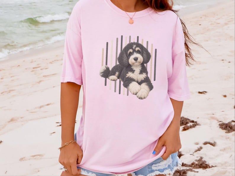 Bernedoodle Shirt, Bernedoodle Mom Gift, Tricolor Bernedoodle Tee, Doodle Dog Lover Gift, Bernedoodle Owner Shirt image 3