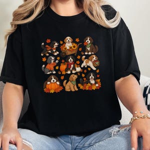 Herbstliches Bernedoodle-Shirt, Geschenk für Bernedoodle-Mama, Herbstliches Hunde-T-Shirt, Kürbis-Sweatshirt, Geschenk für Doodle-Liebhaber Bild 10
