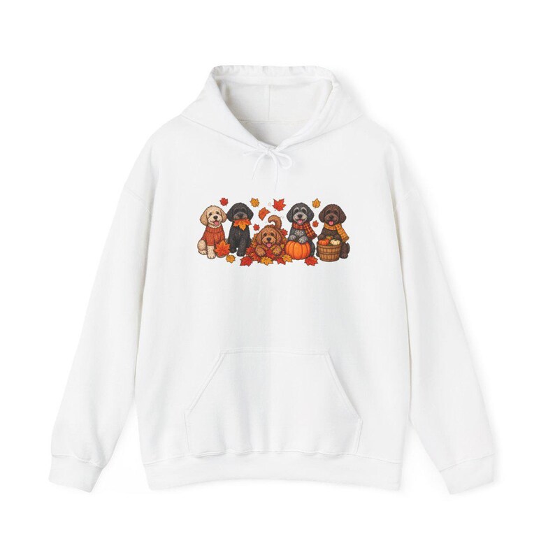 Schnoodle Fall Shirt, Dog Lover Gift, Autumn Harvest Tee, Doodle Dog Sweatshirt, Pumpkin Patch Crewneck, Fall Puppy Apparel image 12