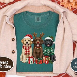 Christmas Dog Sweatshirt, Labrador Christmas Shirt, Holiday Dog Gift, Dog Lover Christmas Sweatshirt, Labrador Retriever Mom Gift image 10