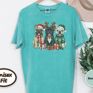 Christmas French Bulldog Shirt, Frenchie Christmas Gift, Holiday Dog Sweatshirt, Festive Pet Lover Tee, Cute Puppy Christmas Apparel image 7