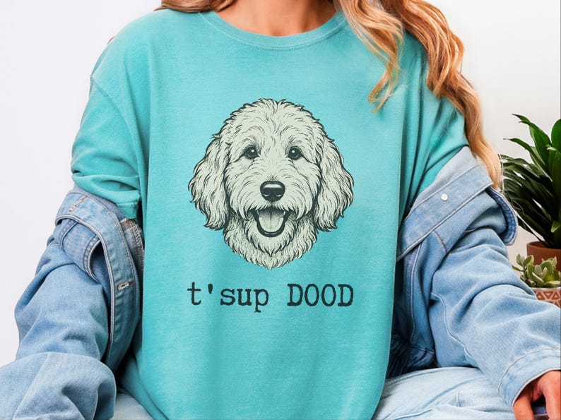 Maglietta Comfort Colors Sarcastic Goldendoodle Puppy, Felpa T'sup Dood Labradoodle Mother, Aussiedoodle Sheepadoodle Bernedoodle Parent immagine 10