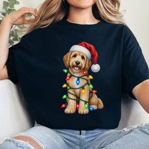 Christmas Goldendoodle Shirt, Goldendoodle Mom Gift, Holiday Dog Sweater, Doodle Christmas Tee, Goldendoodle Lover Gift image 3