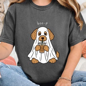 Goldendoodle Halloween Shirt, Ghost Dog Tee, Spooky Puppy Shirt, Dog Lover Gift, Boo P T Shirt image 4