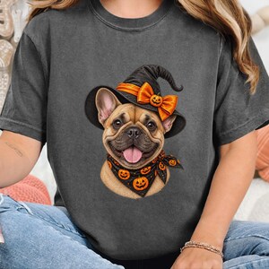 Frenchie Halloween Shirt, Frenchie Mom Gift, Halloween Dog Shirt, French Bulldog Mom Tee, Witch Dog Shirt, Spooky Dog Mom image 10
