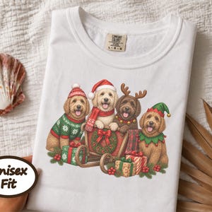 Christmas Labradoodle Shirt, Labradoodle Christmas Gift, Santa Dog Tee, Dog Mom Christmas Shirt, Holiday Pet Shirt, Labradoodle Lover Gift image 9