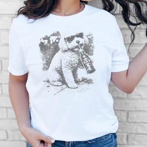 Geek Dog Shirt, "In Dog Beers" Maltipoo Tee, Funny Pet Graphic, Dog Owner Gift, Maltipoo Mom Shirt, Beer Lover Gift image 4