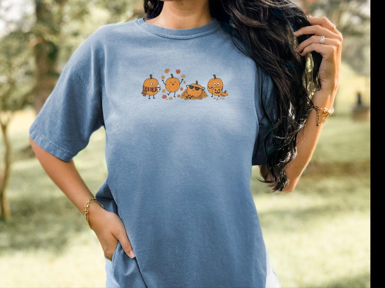 Camiseta para amantes de la calabaza especiada, camiseta acogedora de otoño, PNG de café de otoño, camiseta de hojas de otoño, camiseta de temporada de calabaza imagen 7