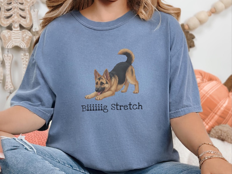 Comfort Colors GSD Sweatshirt Biiiiig Stretch, German Shepherd Dog Lover Gift, Pet Owner Shirt, Alsatian Puppy Tee, German Shepherd Tee image 1