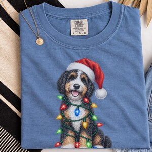 Bernedoodle Christmas Shirt, Christmas Dog Shirt, Bernedoodle Owner Gift, Holiday Dog Lover Tee image 7