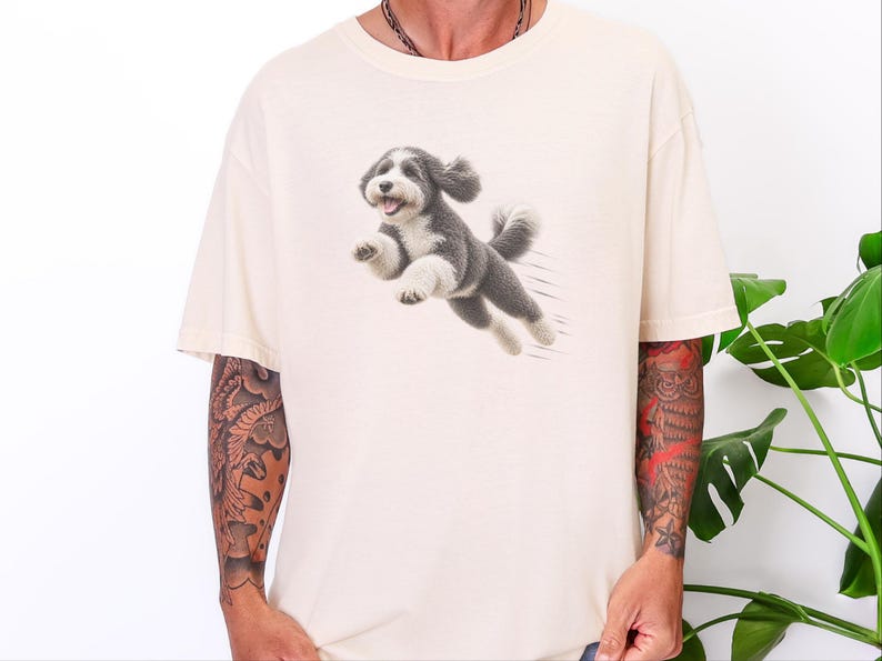 Sheepadoodle Shirt, Sheepadoodle Mom Gift, Doodle Dad Shirt, Sheepadoodle Owner Gift, Doodle Dog Lover Shirt, Puppy Graphic Tee image 3