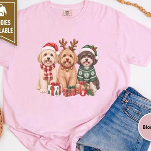 Christmas Maltipoo Shirt, Christmas Dog Lover Gift, Holiday Pet Crewneck, Festive Puppy Sweatshirt, Maltipoo Mom Tee image 7