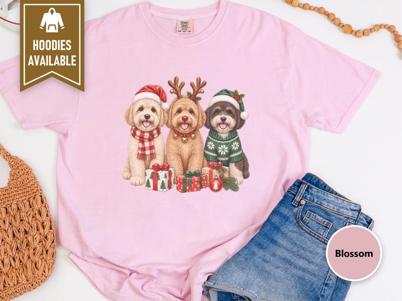 Christmas Maltipoo Shirt, Christmas Dog Lover Gift, Holiday Pet Crewneck, Festive Puppy Sweatshirt, Maltipoo Mom Tee image 7