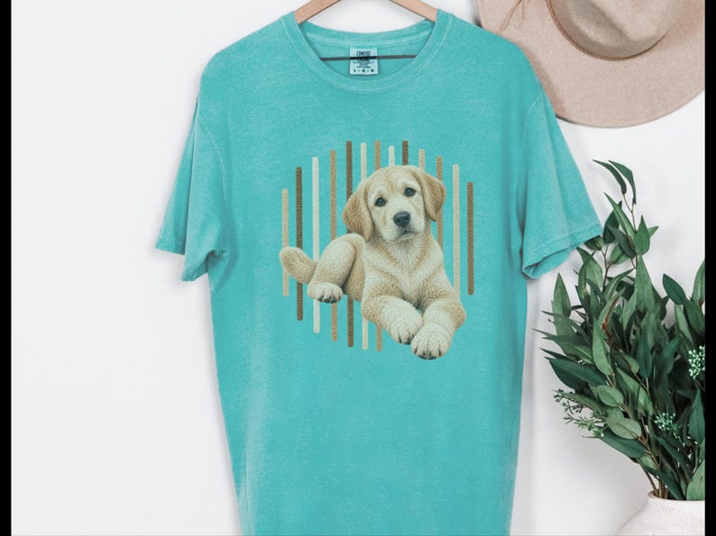 Yellow Lab Shirt, Labrador Retriever Gift, Cute Dog Lover Tee, Retriever Owner Present, Puppy Art Shirt image 5