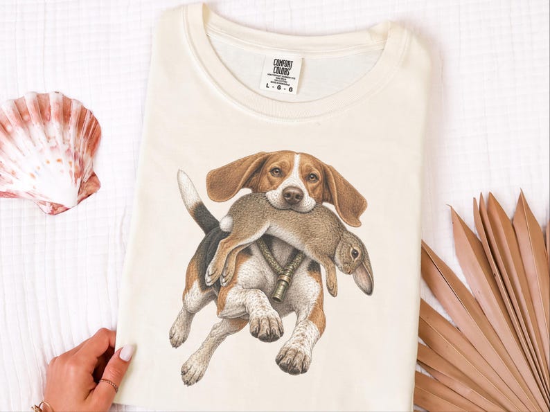 Camiseta de caza de beagle, regalo para cazadores de conejos, camiseta de perro sabueso, camiseta vintage para perros, regalo para deportistas al aire libre imagen 3