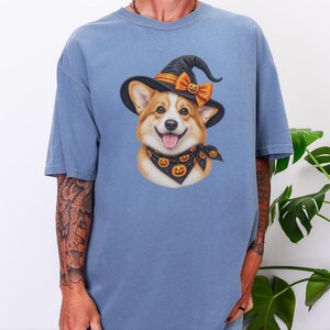 Corgi Halloween Tee, Dog Mom Fall Gift, Spooky Corgi Shirt, Halloween Dog Lover, Corgi Dad Present image 6