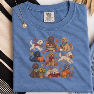 Labradoodle Mom Shirt, Autumn Dog Shirt, Fall Labradoodle Gift, Labradoodle Lover Tee, Cozy Season Shirt image 3
