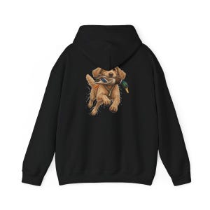 Camiseta Goldendoodle, Presente para Caçador de Patos, Camiseta para Caçador de Aves Aquáticas, Arte de Cão de Caça, Presente para Dono de Retriever, Camiseta Vintage de Vida Selvagem imagem 11