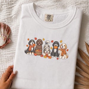 T-shirt d'automne Bernedoodle, Cadeau pour amoureux des chiens en automne, T-shirt maman Bernedoodle, T-shirt chiot mignon, Sweat-shirt pour amoureux des chiens Doodle image 5