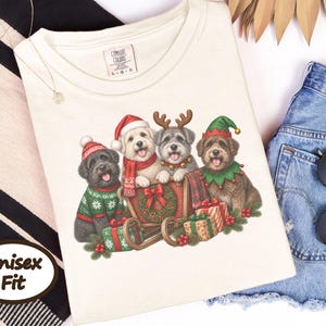 Schnoodle Christmas Shirt, Holiday Dog Lover Gift, Festive Puppy Sweatshirt, Christmas Dog Shirt image 8