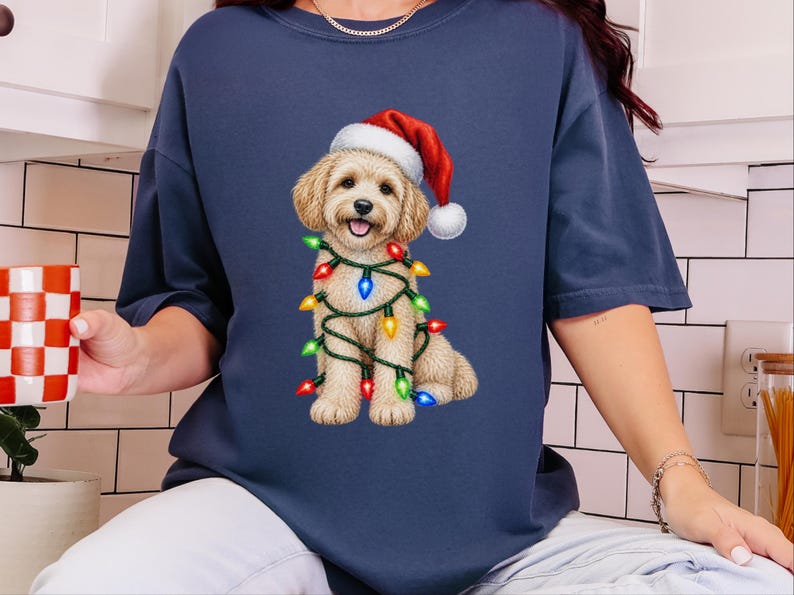 Maltipoo Christmas Shirt, Maltipoo Dog Mom Gift, Holiday Dog Lover Tee, Christmas Puppy Sweatshirt, Festive Pet Lover Apparel image 6