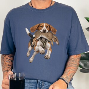 Camiseta de caza de beagle, regalo para cazadores de conejos, camiseta de perro sabueso, camiseta vintage para perros, regalo para deportistas al aire libre imagen 2