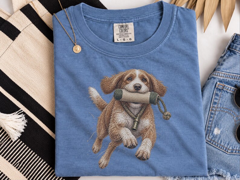 Cavapoo Shirt, Cavapoo Mom Gift, Vintage Hunting Dog Tee, Dog Training Shirt, Sporting Dog Art, Cavapoo Owner Gift image 3