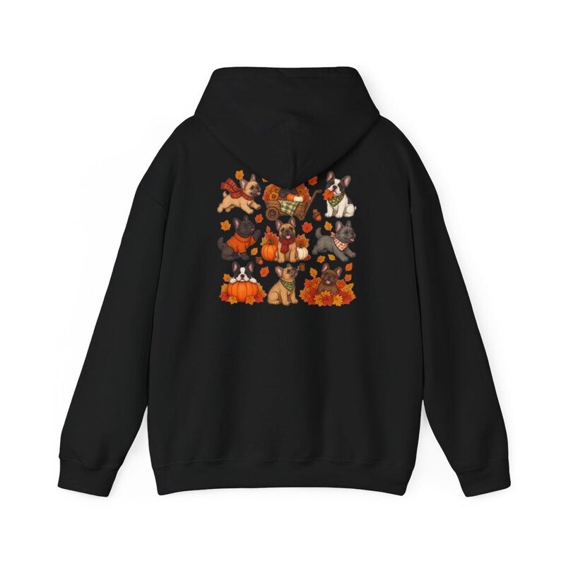 French Bulldog Fall Shirt, Frenchie Mom Gift, Autumn Dog Lover Tee, Pumpkin Season Sweater, Cute Puppy Graphic Top image 11