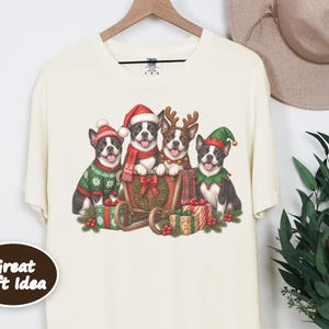 Boston Terrier Christmas Shirt, Boston Terrier Gift, Christmas Dog Shirt, Holiday Dog Lover Tee, Festive Pet Owner Gift image 9
