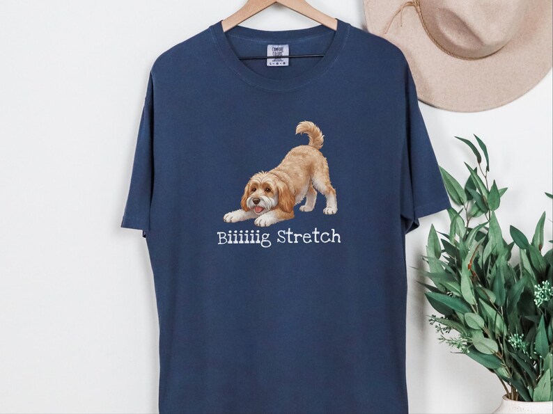 Camiseta divertida de Cockapoo de Comfort Colors, camiseta elástica extragrande, estampado artístico de perro Doodle juguetón, regalo para amantes de los Doodle marrones, regalo para mamás y papás de Cockapoo imagen 4