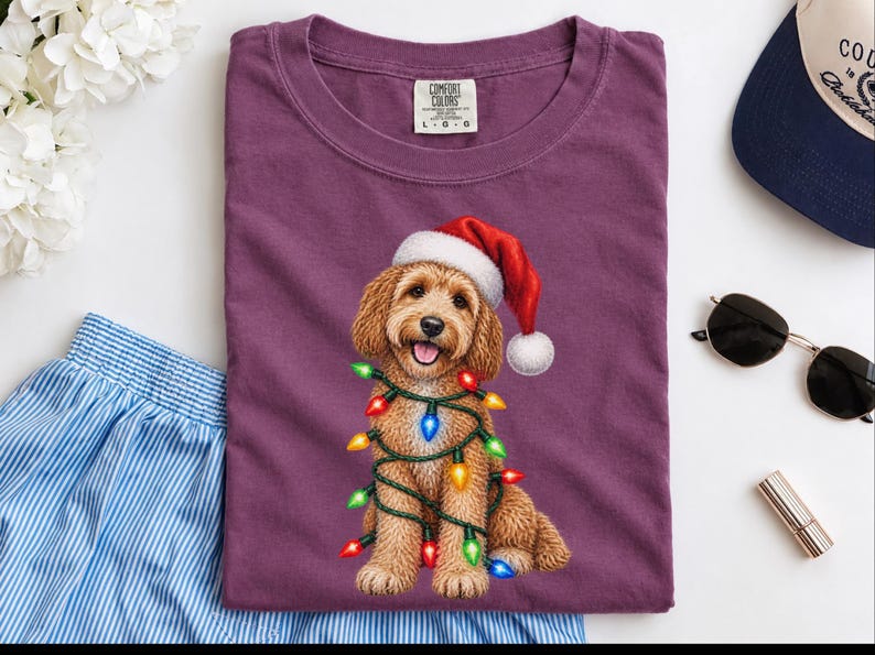 Christmas Cockapoo Shirt, Cockapoo Christmas Gift, Santa Paws Christmas, Holiday Dog Shirt, Cockapoo Dog Lover Gift image 10
