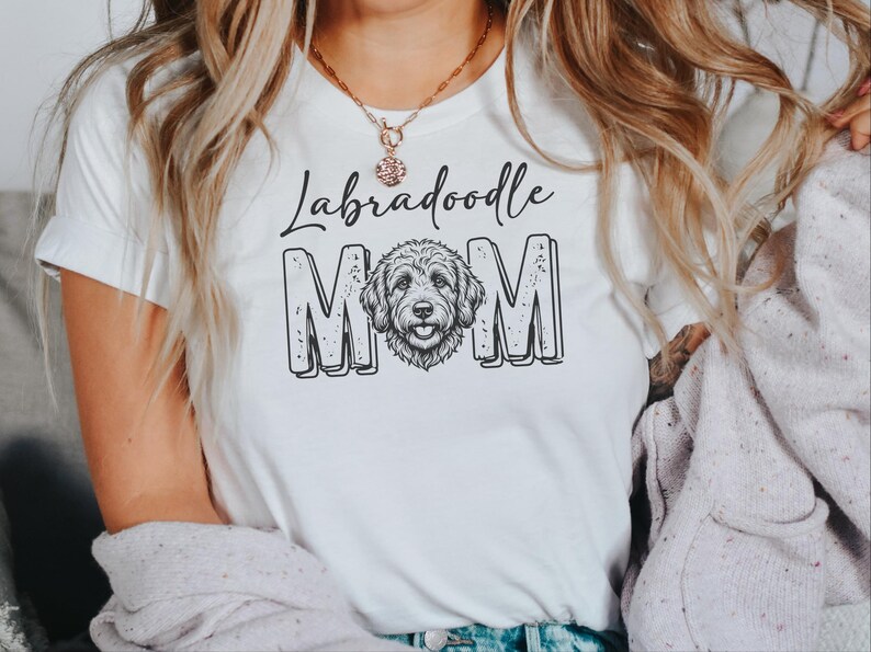 Labradoodle Dog Gift, Labradoodle Mom Shirt for Women, Fur Mama Tee, Doodle Lover Pet Owner Present, Dog Mom Birthday Gift Idea, Dog Paw Tee image 7