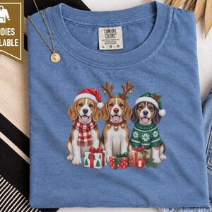 Christmas Beagle Shirt, Beagle Lover Gift, Holiday Dog Sweatshirt, Christmas Puppy Tee, Dog Mom Present image 10