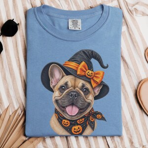 Frenchie Halloween Shirt, Frenchie Mom Gift, Halloween Dog Shirt, French Bulldog Mom Tee, Witch Dog Shirt, Spooky Dog Mom image 8