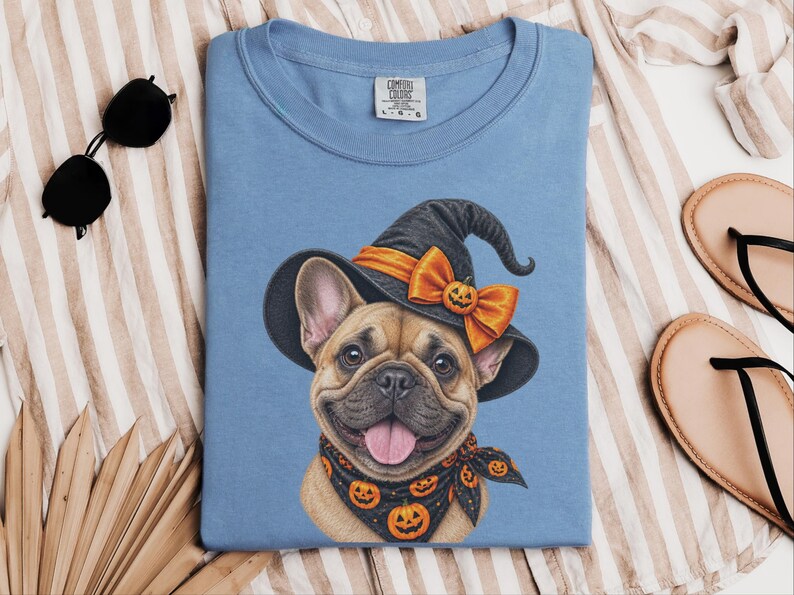 Frenchie Halloween Shirt, Frenchie Mom Gift, Halloween Dog Shirt, French Bulldog Mom Tee, Witch Dog Shirt, Spooky Dog Mom image 8