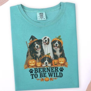 Bernese Dog Shirt, Berner Mom Gift, Halloween Dog Tee, Witch Dog Shirt, Spooky Season Shirt, Mountain Dog Gift image 7