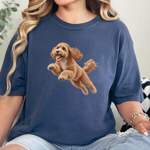 Cockapoo Shirt, Cockapoo Mom Gift, Running Dog Tee, Doodle Lover Shirt, Fast Dog Apparel, Pet Owner Gift image 2
