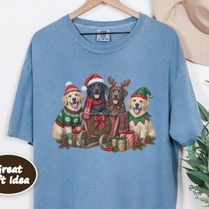 Christmas Dog Shirt, Labrador Christmas Gift, Black Lab Christmas Sweatshirt, Chocolate Lab Lover Shirt, Yellow Lab Holiday Tee image 10
