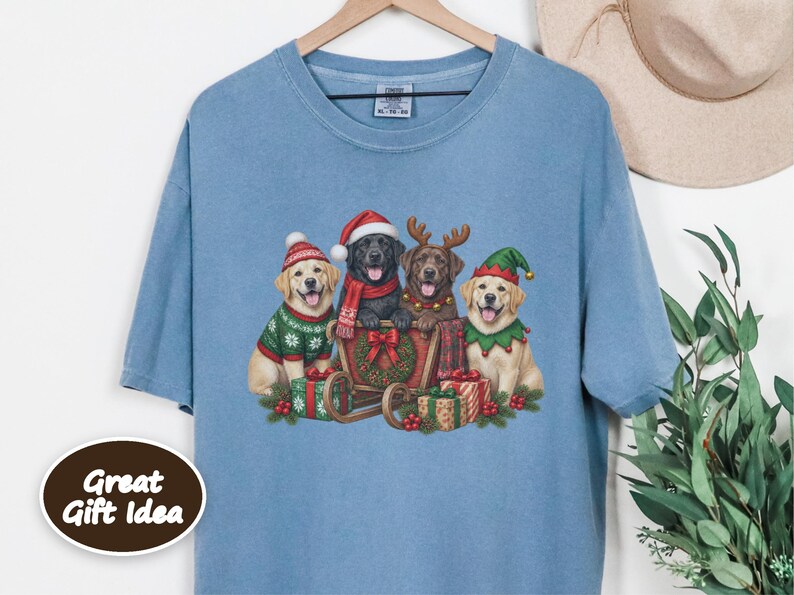 Christmas Dog Shirt, Labrador Christmas Gift, Black Lab Christmas Sweatshirt, Chocolate Lab Lover Shirt, Yellow Lab Holiday Tee image 10