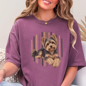 Yorkie Mom Shirt, Yorkie Lover Gift, Yorkshire Terrier Graphic Tee, Cute Puppy T Shirt, Dog Owner Present image 9