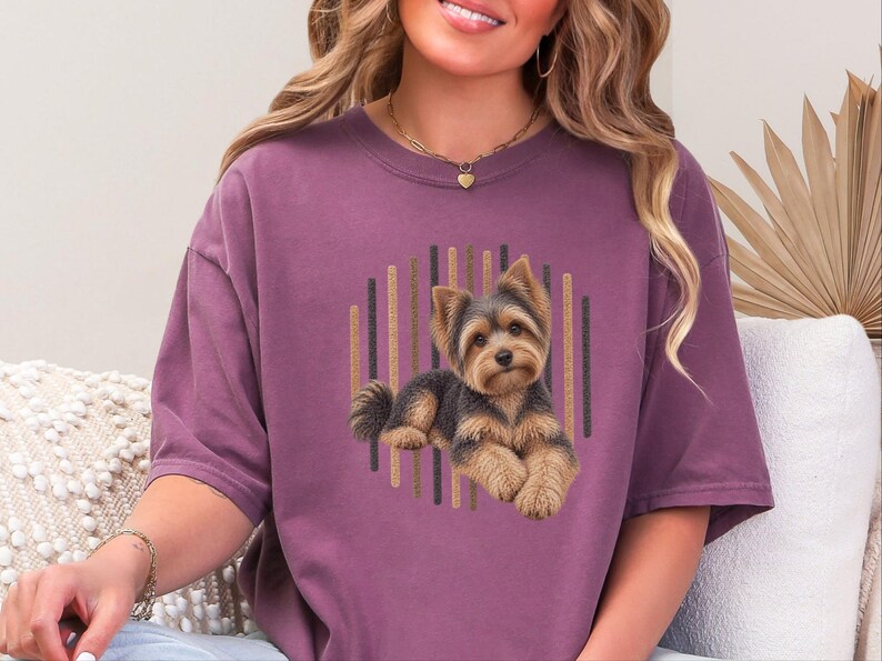 Yorkie Mom Shirt, Yorkie Lover Gift, Yorkshire Terrier Graphic Tee, Cute Puppy T Shirt, Dog Owner Present image 9