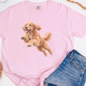 Golden Retriever Shirt, Golden Retriever Dad Gift, Golden Retriever Mom, Dog Zoomies Art, Retriever Lover Gift, Golden Retriever Tee image 3