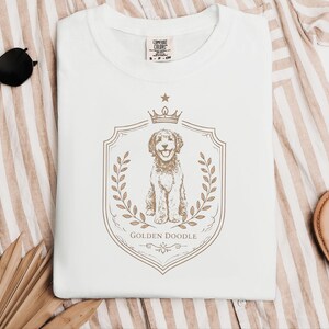 Comfort Colors Doodle Dog Gift, Curly Dog Mom Tee, Goldendoodle Dad Vintage Dog Graphic, Funny Pet Lover Animal Person Shirt, 90s Animal Tee image 7