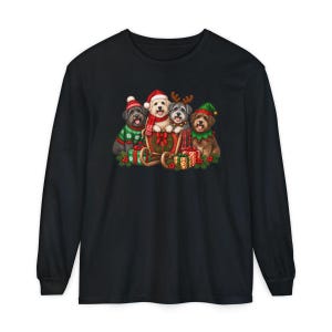 Schnoodle Christmas Shirt, Holiday Dog Lover Gift, Festive Puppy Sweatshirt, Christmas Dog Shirt image 13